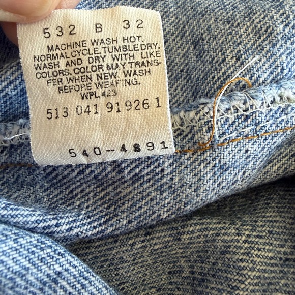 Vintage Levis 540 Mens Relaxed Fit Blue Jeans 40x30 Red Tab 100% Cotton USA 90s - Picture 8 of 12